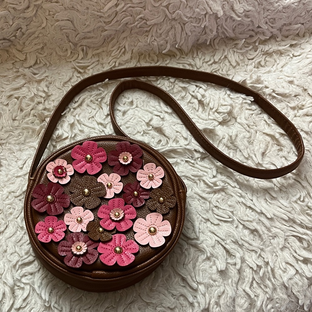 Girls Floral Circle Purse